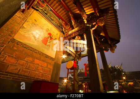 scenic of Bao An Taiwanese temple at night Stock Photo