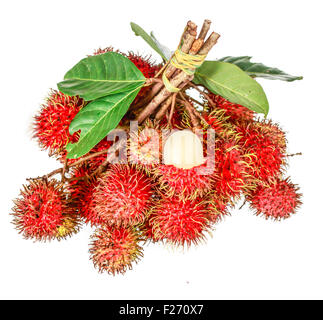 rambutan sweet delicious fruit isolated on white background Stock Photo
