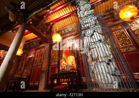 scenic of Bao An Taiwanese temple at night Stock Photo