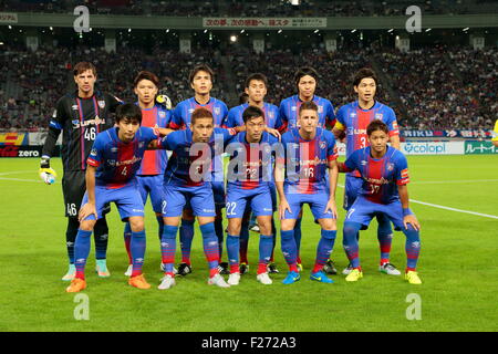 Tokyo, Japan. 12th Sep, 2015. FCFC Tokyo team group line-up Football/Soccer : 2015 J1 League 2nd stage match between F.C.Tokyo 3-0 Vissel Kobe at Ajinomoto Stadium in Tokyo, Japan . © AFLO SPORT/Alamy Live News Stock Photo