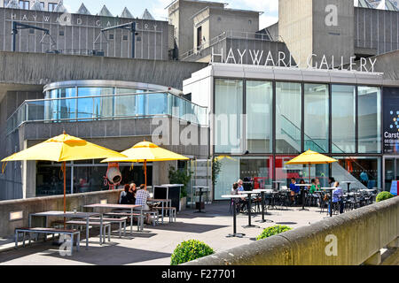 Hayward Gallery London art gallery with outdoor refreshment facilities part of the Southbank or South Bank arts complex Lambeth London England UK Stock Photo