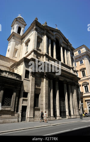 Italy, Rome, Via del Corso, church of Santa Maria in Via Lata Stock Photo