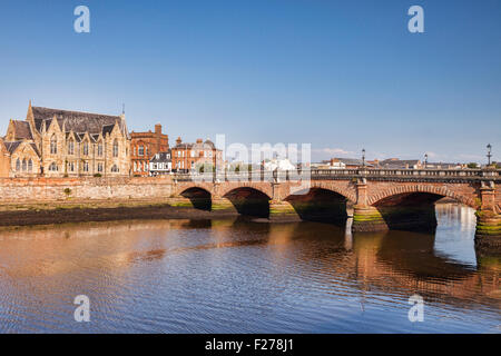 The New Bridge, built 1878, over the River Ayr at Ayr, South Ayrshire, Scotland. Stock Photo