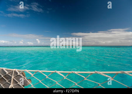 Sailing in the Tobago Cays Marine Park, St. Vincent & the Grenadines Stock Photo