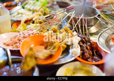 Traditional lok-lok street food from Malaysia Stock Photo