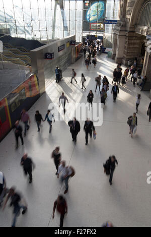 Crowds Of People Rushing To Get Home From Work After A Long Day At Work 