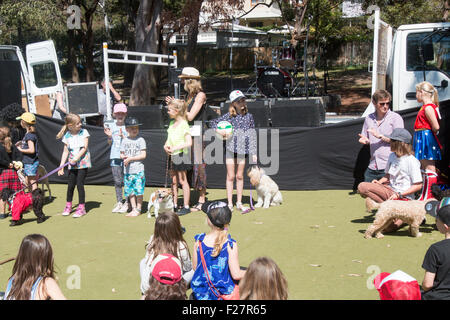 Sydney primary school hosts the local community fete fair to raise funds for the school,Avalon,Sydney,Australia Stock Photo