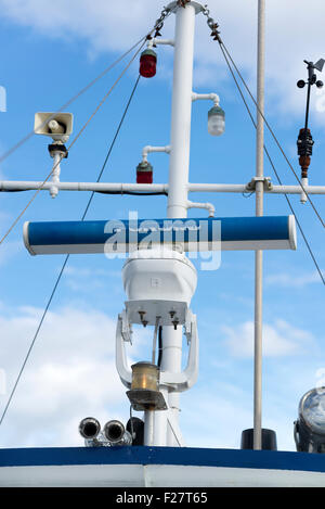 Radar Mast of a Ship Stock Photo - Alamy
