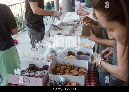 Sydney primary school hosts the local community fete fair to raise funds for the school,Avalon,Sydney,Australia Stock Photo