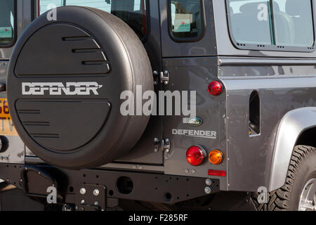 A Land Rover Defender 4X4. Stock Photo