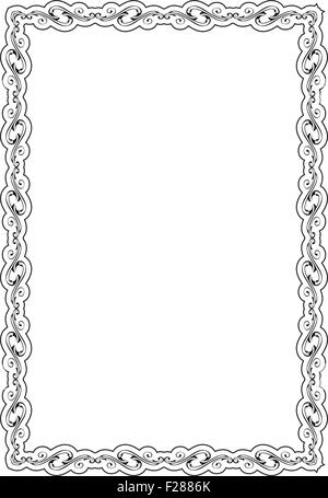 Nice frame is isolated on white Stock Vector