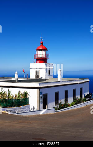 Lighthouse of Ponta do Pargo, the most western point of Madeira, Portugal Stock Photo