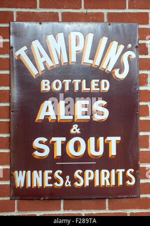 Tamplin's vintage metal advertisement sign. Stock Photo