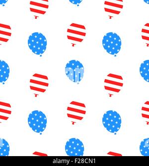 Seamless Texture Balloons for Independence Day Stock Vector
