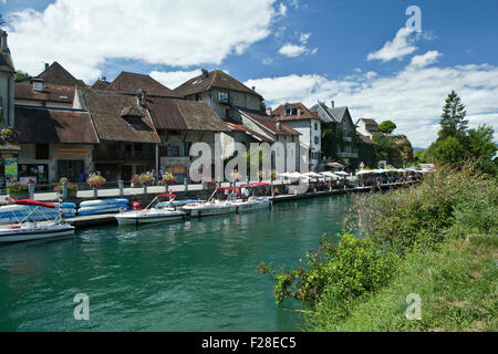 Via Rhôna : Chanaz Stock Photo