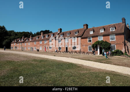 Bucklers Hard shipwright cottages Beaulieu Stock Photo