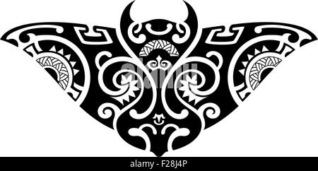 Stingray is isolated o on white Stock Vector