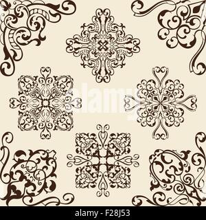 Vintage baroque corner is on white Stock Vector Image & Art - Alamy