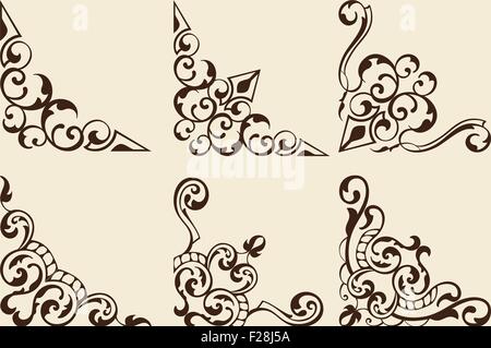 Perfect corner set isolated on white Stock Vector Image & Art - Alamy