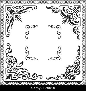 Corner set is on white Stock Vector