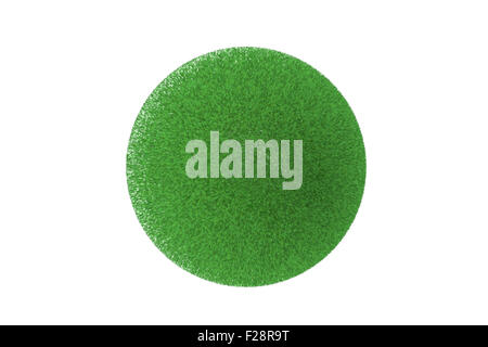 Green grass ball isolated on white. Stock Photo