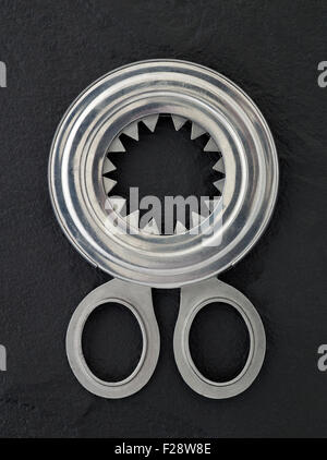 Old Vintage Egg Cutter Topper - Retro Kitchenalia Stock Photo