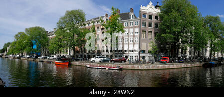 The canals of Amsterdam, North Holland, Kingdom of Netherlands. Stock Photo