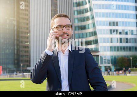 Businessman having a coffee break Stock Photo