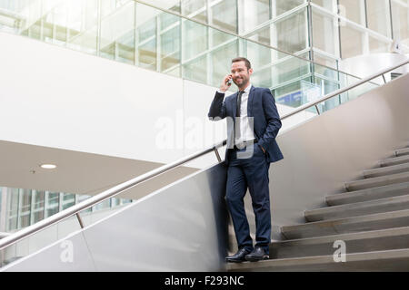 Businessman talking on Mobile phone Stock Photo