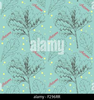 Vector hand drawn pattern with autumn elements on the dark gray ...