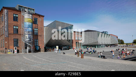 The Culture Yard in the area and buildings of the old shipyard on the waterfront in Elsinore Harbour, Helsingør, Denmark  Architect AART architects. Stock Photo