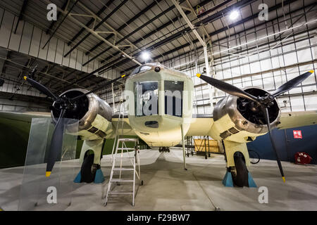 London, UK. 14th September, 2015. Bristol Blenheim IV Light Bomber. The RAF Museum ‘Our Finest Hour’ aircraft display evening in commemoration of the 75th anniversary of the Battle of Britain Credit:  Guy Corbishley/Alamy Live News Stock Photo