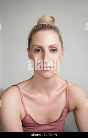 Portrait of a mid adult woman, Munich, Bavaria, Germany Stock Photo