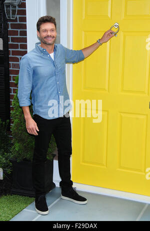 Ryan Seacrest promoting new Fox show 'Knock Knock Live'  Featuring: Ryan Seacrest Where: New York City, New York, United States When: 14 Jul 2015 Stock Photo