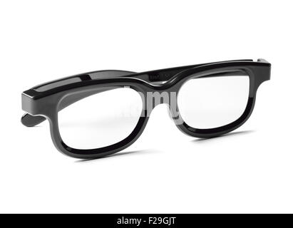 Sunglasses transparent black frame on a white background, isolated Stock Photo