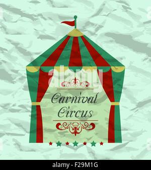 Circus poster background with circus dome tent illustration Stock ...
