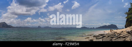 beautiful beaches and azure ocean in the Philippines Stock Photo