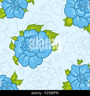 blue flowers, abstract art illustration Stock Vector Image & Art - Alamy