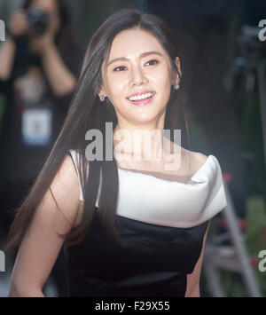 Chu Ja-Hyeon, Sep 10, 2015 : South Korean actress Chu Ja-Hyeon attends a red carpet event of Seoul International Drama Awards 2015 in Seoul, South Korea. © Lee Jae-Won/AFLO/Alamy Live News Stock Photo