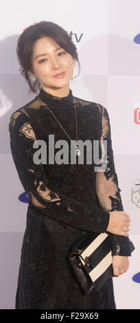 Lee Young-ae, Sep 10, 2015 : South Korean actress Lee Young-ae attends a red carpet event of Seoul International Drama Awards 2015 in Seoul, South Korea. © Lee Jae-Won/AFLO/Alamy Live News Stock Photo