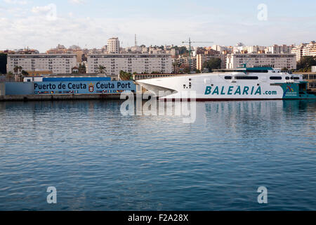 Port of Ceuta, Spanish territory in north Africa, Spain Stock Photo