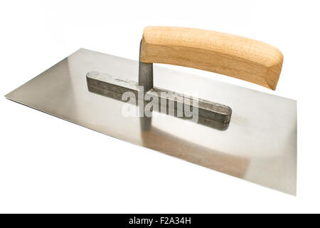 Finishing trowel isolated on white Stock Photo