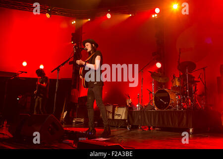 The British singer and songwriter James Bay live at Blue Balls Festival in Lucerne, Switzerland Stock Photo