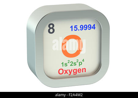 Oxygen element isolated on white background Stock Photo