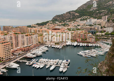 Port Fontvielle harbor in Monaco, France, EU Stock Photo