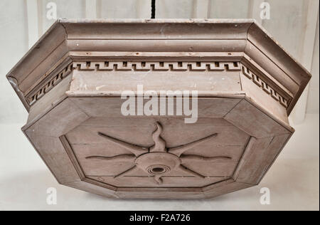 Penllech, on the Lleyn peninsula, Gwynedd, Wales, UK. The remote and now redundant St Mary's Church - interior Stock Photo