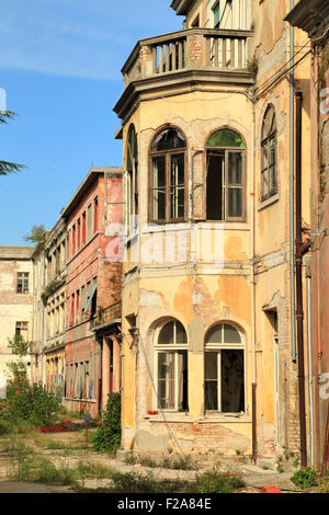 Abandoned buildings of the former hospital 'Ospedale al mare' in Lido Stock Photo