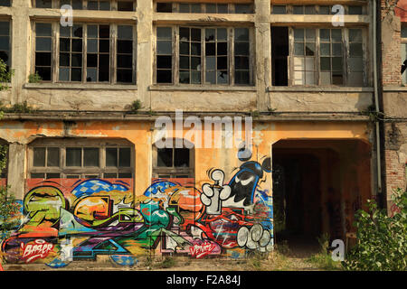 Abandoned buildings of the former hospital 'Ospedale al mare' in Lido Stock Photo