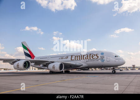 Emirates Airbus A380-800 Stock Photo