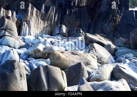 Beach rocks and stones Stock Photo